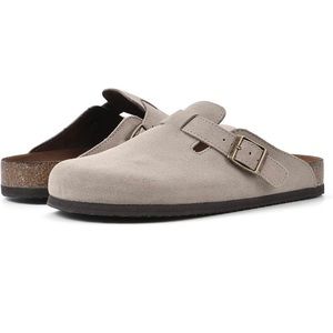GRAY SUEDE CLOG WOMENS SIZE 8